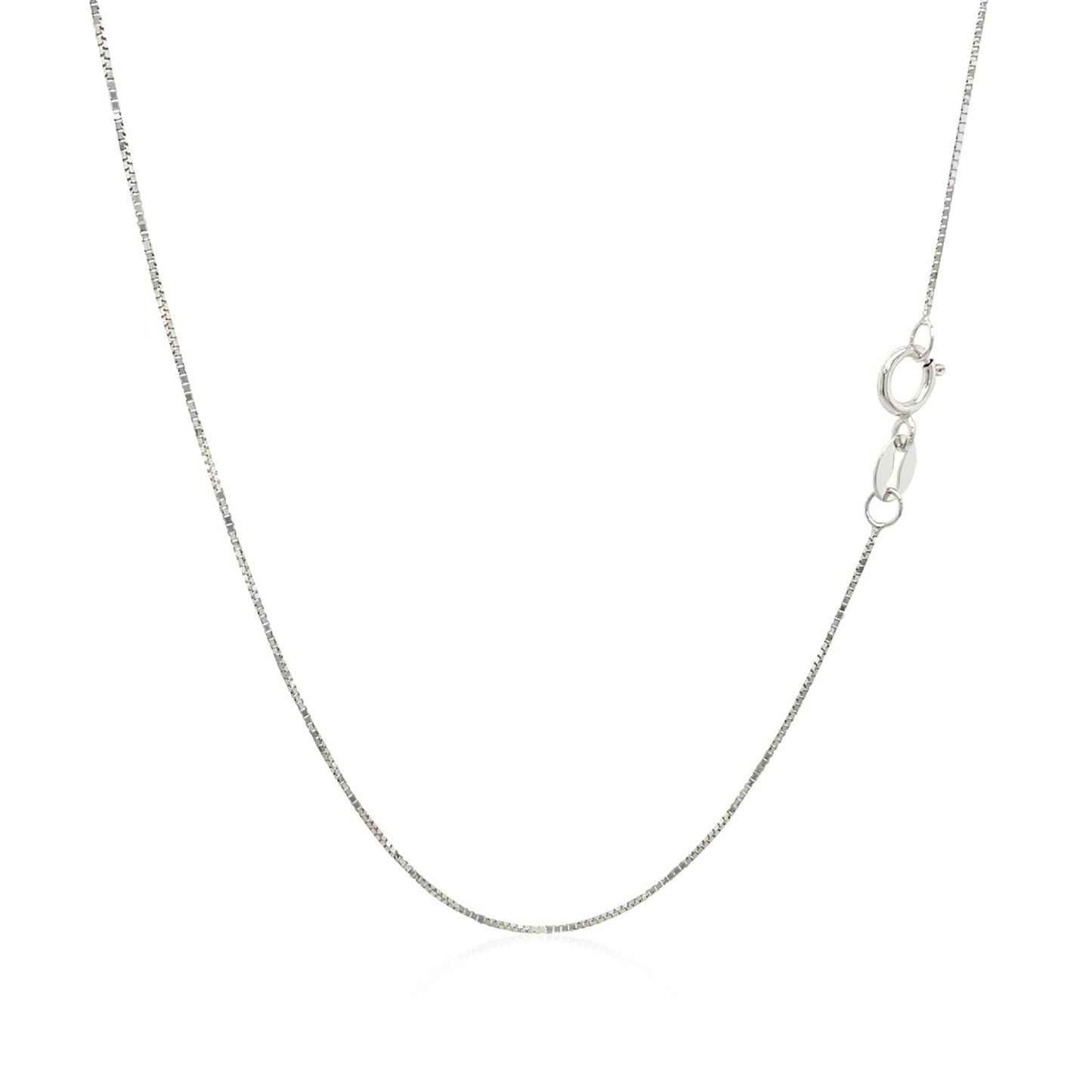 10k White Gold Classic Box Chain (0.45 mm)