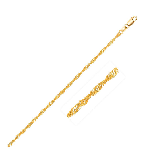 10k Yellow Gold Singapore Chain (1.80 mm)