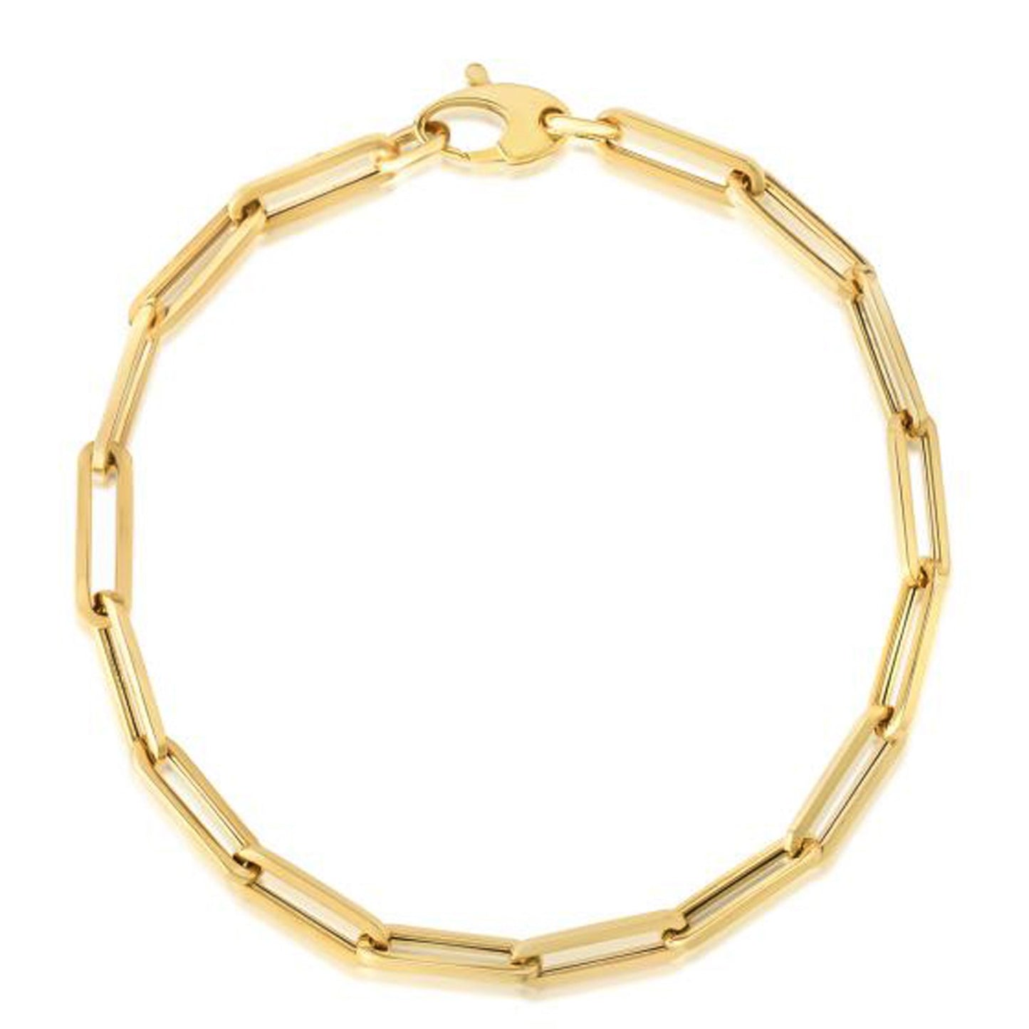 10K Yellow Gold Lite Paperclip Bracelet (4.2mm)