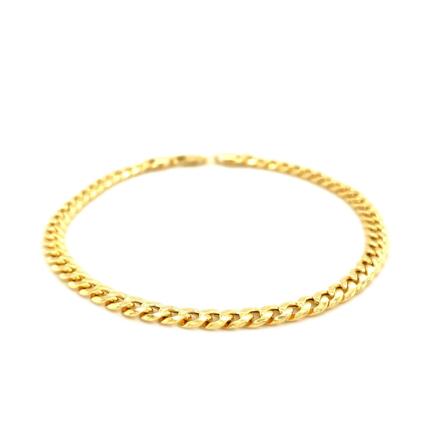 10k Yellow Gold Miami Cuban Semi Solid Bracelet (4.50 mm)